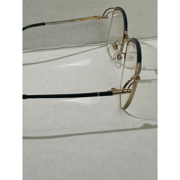 Vintage Tura Mod 433 Gold Oval Half-Rimmed 53 17 Metal glasses Frames Japan - Picture 7 of 12